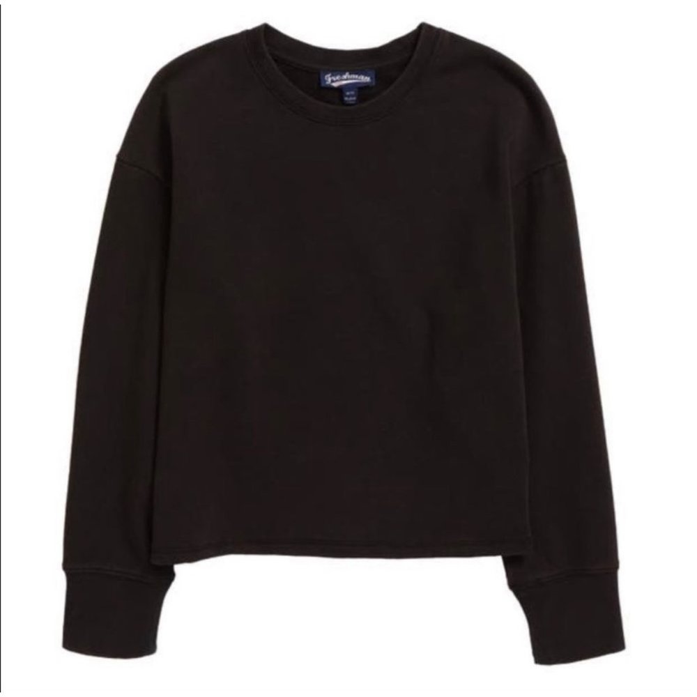 Nordstrom Freshman 1996 Solid Black Crewneck Sweatshirt NEW size small